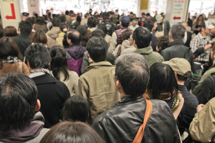Trying to get out of Ueno Station