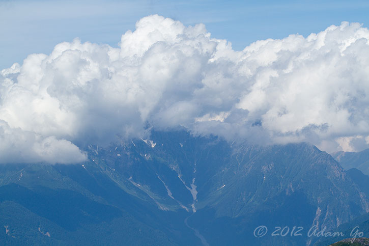 Mt. Hotake from 9000 feet elevation