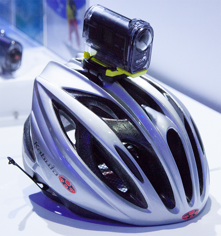 HDR-AS15 Mounted on Helmet at Tech Expo